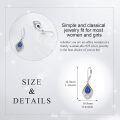 wholesale 925 Sterling Silver Lapis Lazuli Teardrop Filigree Leverback Earrings Jewelry-0-4