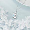 wholesale 925 Sterling Silver Heart-Shaped Moonstone Elephant Pendant Necklace-0-4