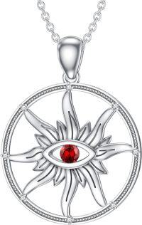 wholesale Sterling Silver D Color VVS Clarity Evil Eye Lab Grown Diamond Necklace-Style-January-Style-February