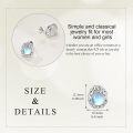 wholesale Sterling Silver Natural Stone Filigree Stud Earrings Christmas Gifts-0-10