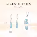 TOUPOP 925 Sterling Silver Larimar Dangle Leverback Earrings-0-4