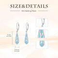TOUPOP 925 Sterling Silver Larimar Dangle Leverback Earrings-0-4
