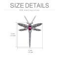 wholesale 925 Sterling Silver Dragonfly Urn Pendant Necklace Turquoise Stone Oxidized Memorial Jewelry-0-62