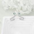 wholesale 925 Sterling Silver Multicolor CZ Snake Stud Earrings for Women and Girls-0-1