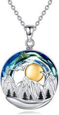 wholesale TOUPOP Mountain Sun Necklace For Women 925 Sterling Silver Mountain Pendant Jewelry For Women Girlfriend Wife Sister Daughter Birthday Christmas Mothers Valentine's Day Graduation Gifts -0-0