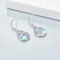wholesale 925 Sterling Silver Starfish Drop Earrings With Blue Cubic Zirconia And Opalite For Women-0-3