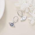 wholesale 925 Sterling Silver Evil Eye Drop Earrings with Blue Stones and Crystals - Fashionable s for Her-0-3