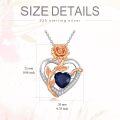 wholesale  Sterling Silver Rose Quartz Heart Pendant Necklace for Women -0-7