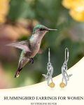 wholesale TOUPOP Animal Earrings (hummingbird), Silver -0-2