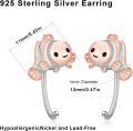 wholesale 925 Sterling Silver Cartoon Fish Ear Cuffs for Women Girls Minimalist  4cm Long-0-4