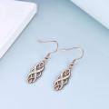 wholesale 925 Sterling Silver Celtic Knot Earrings Wholesale With Blue Inlay-0-7