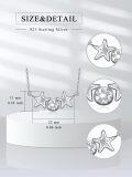 wholesale 925 Sterling Silver Sea Life Necklace with Stars and Sand Dollar Charm Gift for Her-0-2