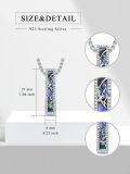 wholesale Bar Urn Necklace Butterfly/turquoise Urn Necklaces For Ashes 925 Sterling Silver Turquoise/butterfly Abalone Shell Pendant Bar Cremation Jewelry For Ashes Memory Jewelry Ashes Necklace For Human Pet, Mothers Day Gifts For Mom Her Sister 22+2 Inch -0-4