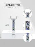 TOUPOP Sterling Silver Turquoise Butterfly Abalone Urn Necklace For Ashes Memory Jewelry-0-4
