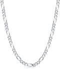 wholesale Sterling Silver Diamond Cut Italian Figaro Chain 3 5 5mm 18 26 Unisex-0-0