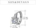 wholesale 925 Sterling Silver Hypoallergenic Cat Paw Design Round CZ Studs Earings for Women (Silver)-0-5