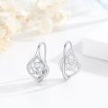 wholesale 925 Sterling Silver Celtic Knot Heart Drop Earrings - Vintage  for Mom on Mothers Day-0-1