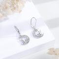wholesale 925 Sterling Silver Crescent Moon & Cat Claw Drop Earrings - Unique Gift for Her-0-2