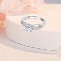 TOUPOP Sterling Silver Moissanite Heart Cut Infinity Eternity Ring-0-4