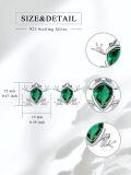 wholesale 925 Sterling Silver Emerald Frog Stud Earrings for Women, 12mm Hypoallergenic Jewelry Gift-0-5