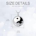 wholesale 925 Sterling Silver Yin Yang Mountain Pendant Necklace for Nature Lovers and Hikers-0-3