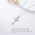wholesale 925 Sterling Silver Birthstone Cross Necklace for Women Fine Jewelry Gift-0-3