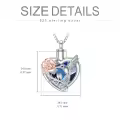 TOUPOP Sterling Silver Crystal Hummingbird Urn Necklace For Ashes-0-4