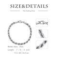 wholesale 925 Sterling Silver Braided Rope Link Chain Bracelet for Men (7-9 inch) with Lobster Clasp-0-2