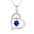 wholesale 925 Sterling Silver Heart Pendant With Peridot And Rose Gold Ecg Design-0-0