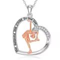 TOUPOP Sterling Silver & Zircon Sports Necklace for Women Gifts-0-0