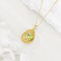 wholesale Sterling Silver Yellow Gold Plated Gemstone Tree of Life Pendant Necklace-0-44