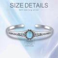 wholesale 925 Sterling Silver Genuine Turquoise Hoop Earrings for Women December Birthstone s 19mm-0-3