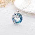wholesale 925 Sterling Silver Blue Crystal Tree of Life Initial Necklace Family Letter Pendant Birthday Mother s Day Gifts for Her-0-52