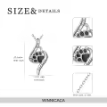 TOUPOP Sterling Silver Stone Pet Ashes Necklace Urn Memorial Keepsake-0-3