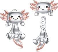 wholesale 925 Sterling Silver Angel Wings Stud Earrings for Women-Axolotl Stud Earrings