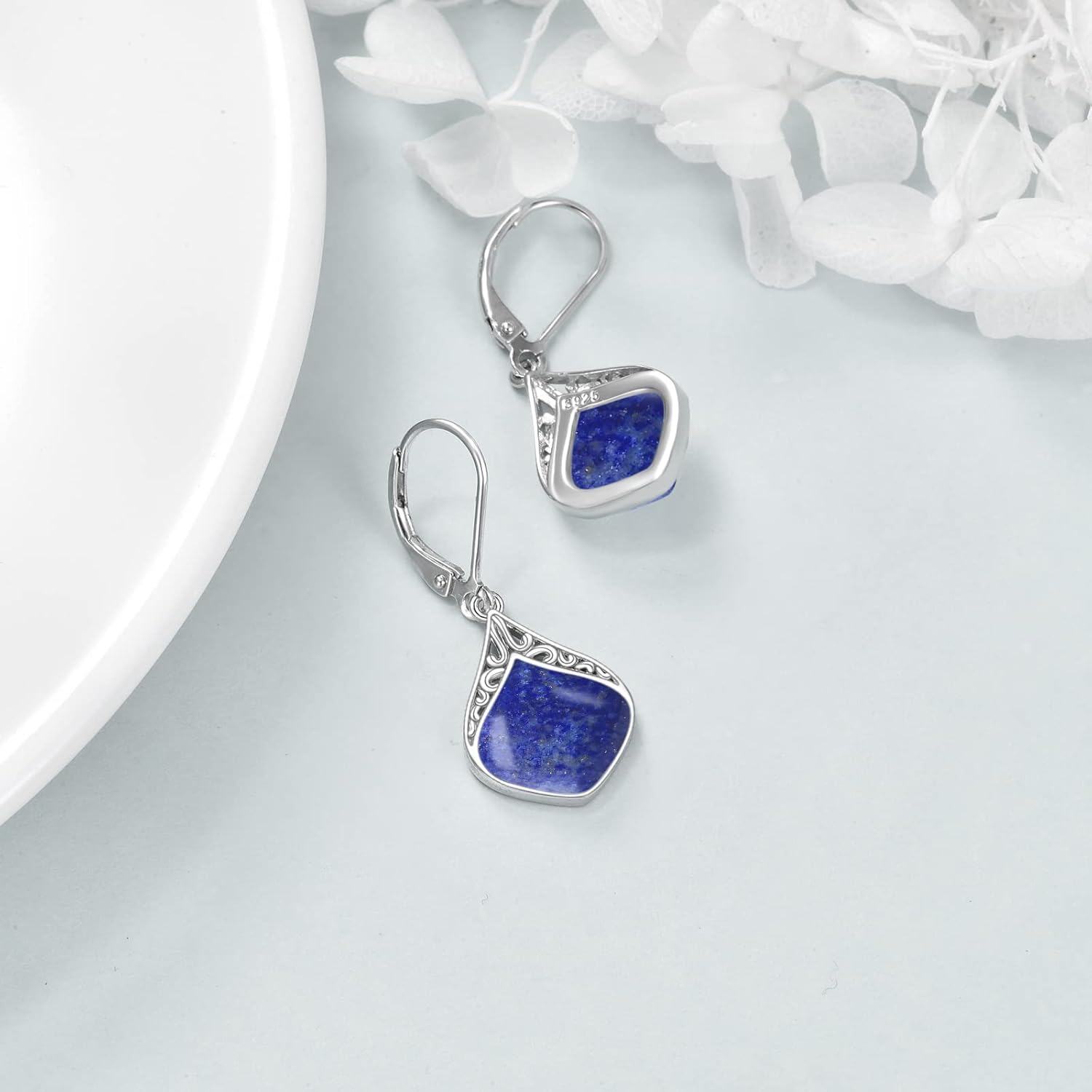925 Sterling Silver Celtic Teardrop Filigree Earrings Jewelry Gifts for Women-0-3