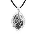 wholesale 925 Sterling Silver Oval St Cecilia Religious Medal Prayer Jewelry for Women Men-0-0