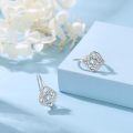 wholesale 925 Sterling Silver Moonstone Triquetra Earrings-0-2