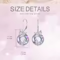 TOUPOP Sterling Silver Crystal Butterfly Leverback Dangle Earrings-0-4