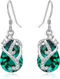 wholesale 925 Sterling Silver Birthstone Drop Dangle Earrings for Women Gifts-0-0