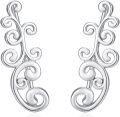 wholesale TOUPOP S925 Sterling Silver Ear Climbers Earrings For Women Silver Earrings For Women Hypoallergenic Crawler Earrings Gift For Her -0-0
