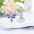 wholesale 925 Sterling Silver Blue Opal Dragonfly Studs for Women Gift Jewelry-0-4