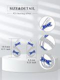 wholesale 925 Sterling Silver Dragonfly Stud Earrings with Blue Enamel and Cubic Zirconia - Perfect Gift for Women & Girls-0-2