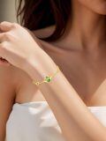 wholesale 925 Sterling Silver & Zircon Claddagh Bracelet for Women - 16mm Irish Jewelry Gift with Green Heart-0-4