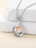 TOUPOP Sterling Silver Crystal Dolphin Pendant Necklace Gifts-0-1