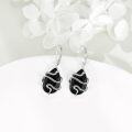 wholesale 925 Sterling Silver Black Tourmaline Snake Dangle Drop Leverback Earrings Crystal Healing Jewelry Spiritual Protection Gifts for Women-0-1