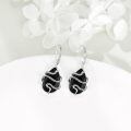wholesale 925 Sterling Silver Black Snake Drop Earrings-0-1