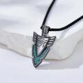 wholesale 925 Sterling Silver Turquoise Inlay Eye Of Horus Egyptian Pendant Necklace For Men & Women-0-1