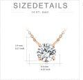 wholesale 14K Gold Chain with Round Cut Moissanite Solitaire Pendant (0.5 ct) - 18 + Extender-0-3