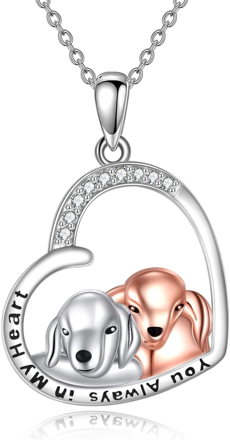 Sterling Silver Panda Necklace with Engraved Always in My Heart Mother Daughter Gift-0-1